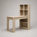 Bureau rectangulaire avec bibliothèque intégrée en panneaux de particules, chêne clair, 120 x 60 x 160 cm